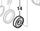 Roulement à billes 8 x 22 x 7 rigide réf. 1 600 905 032 BOSCH